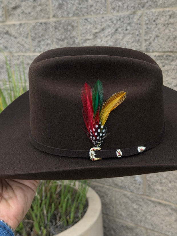 Stetson El Patron Premier 30x Mocha Cowboy Felt Hat (Dark Brown)