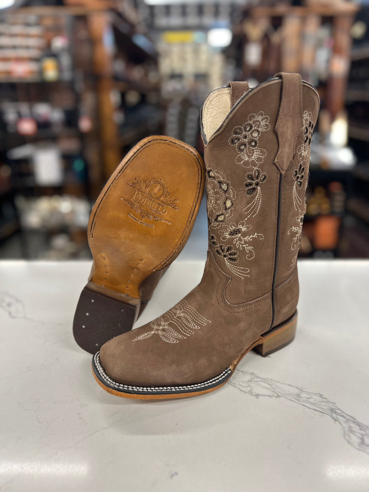 Bota Vaquera para Dama Horma Rodeo Nobuk Camel - SKU 430