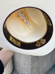 Sombrero COMBO 1,000x Copa Alta Falda 3" Marca Morcon (Diamante Negro) CON ESTUCHE DE VIAJE