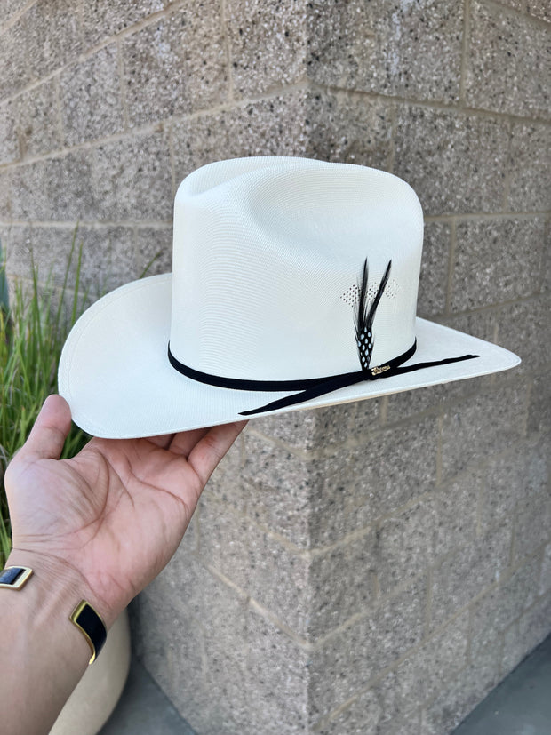 Sombrero COMBO 1,000x Copa Alta Falda 3" Marca Morcon (Diamante Negro) CON ESTUCHE DE VIAJE