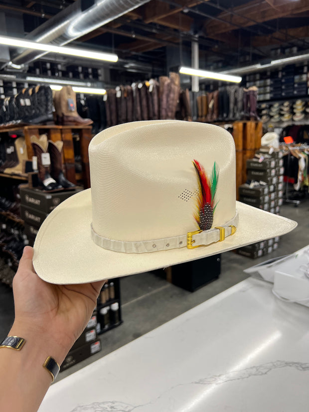 Sombrero 1,000x Copa Alta Falda 3" Marca Morcon (Toquilla Original Coco Hueso)