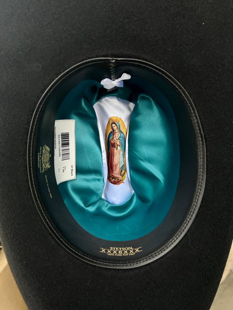 Stetson 6x Guadalupana Black (Copa 4 3/4"  Falda 4")