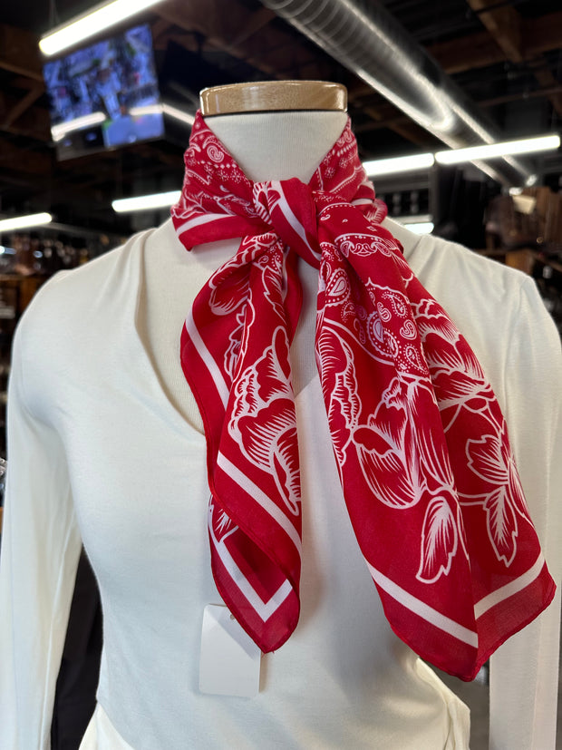 Red Print Scarf