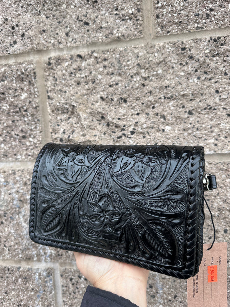 '' Flor'' Elegant Tooled Crossbody