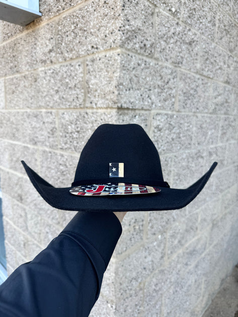 Justin Men's 3x Rodeo Black Felt Cattleman Cowboy Hat - American Hero ...