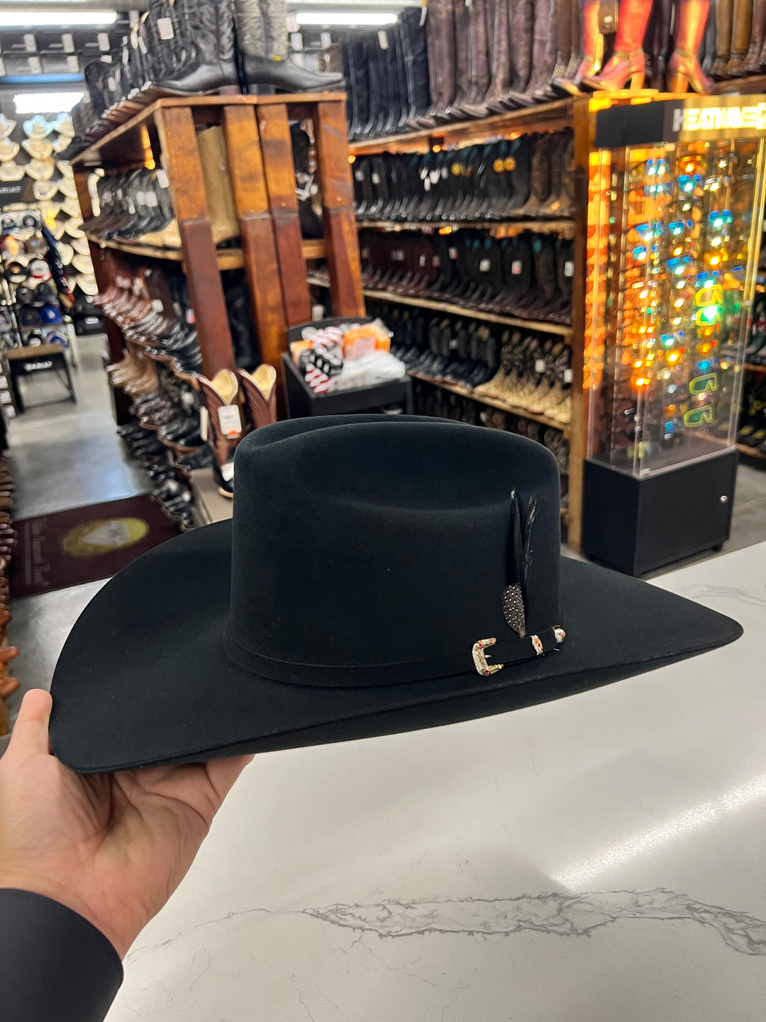 Stetson El Patron Premier 30x Black Cowboy Felt Hat (Diamante