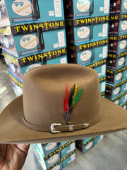 Twinstone 6x Rancher PECAN Felt Hat Horma SINALOA (Copa Mediana Falda/Brim 3.5")