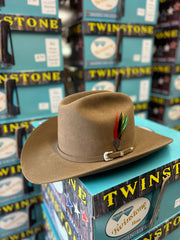 Twinstone 6x Rancher PECAN Felt Hat Horma SINALOA (Copa Mediana Falda/Brim 3.5")