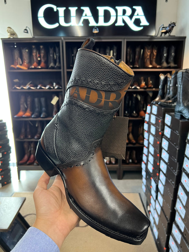 Cuadra Viena Negro Dubai Toe Leather Ankle Boot - 1JERS (CU559)