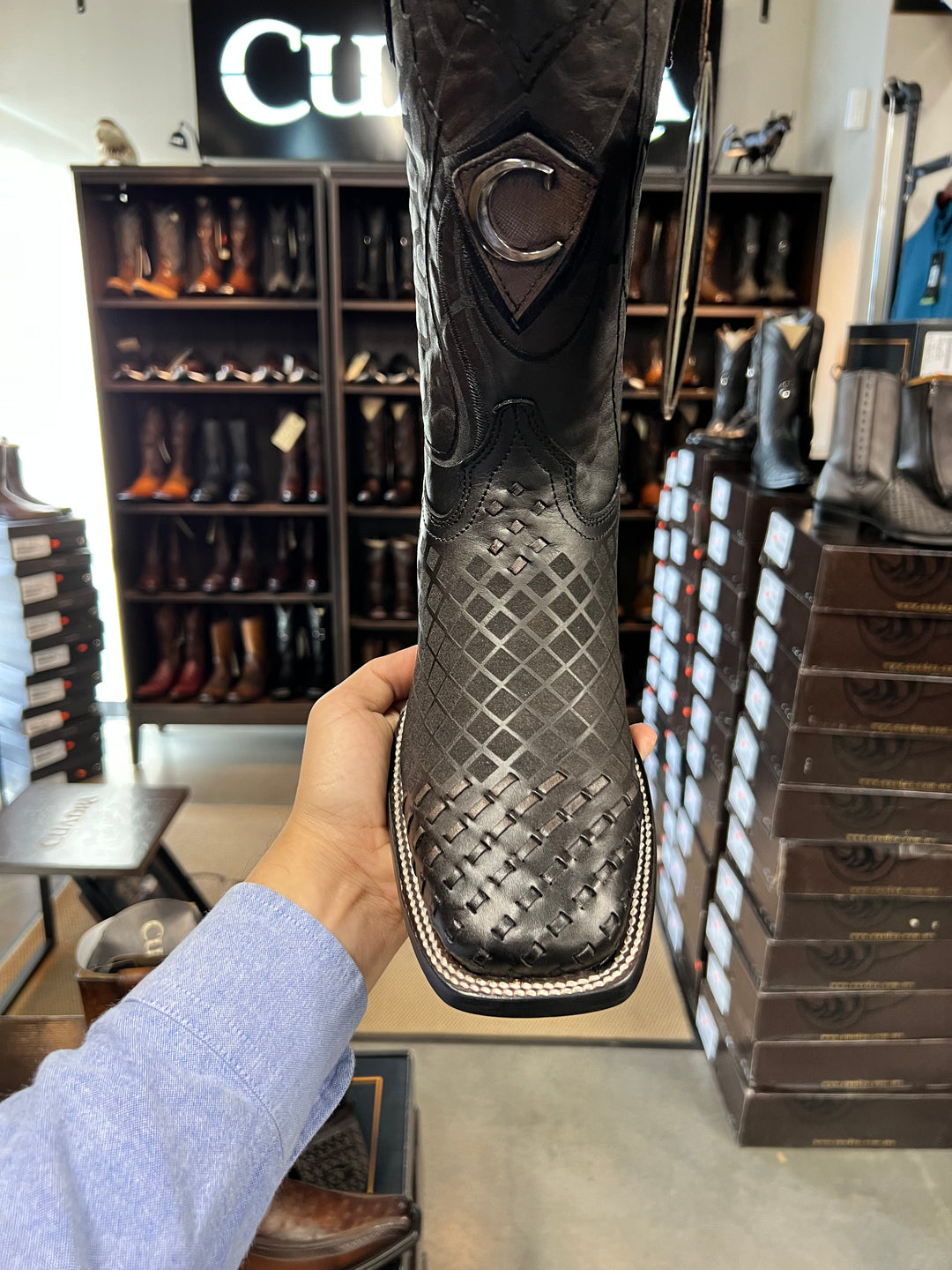 Cuadra Black Sillero Wide Square Toe Cowboy Boot - 3Z02RS (CU676