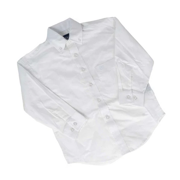 Panhandle Rough Stock Kid's White Long Sleeve Snap Shirt - White