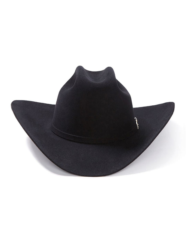 Stetson El Patron Premier 30x Black Cowboy Felt Hat (Diamante Negro)
