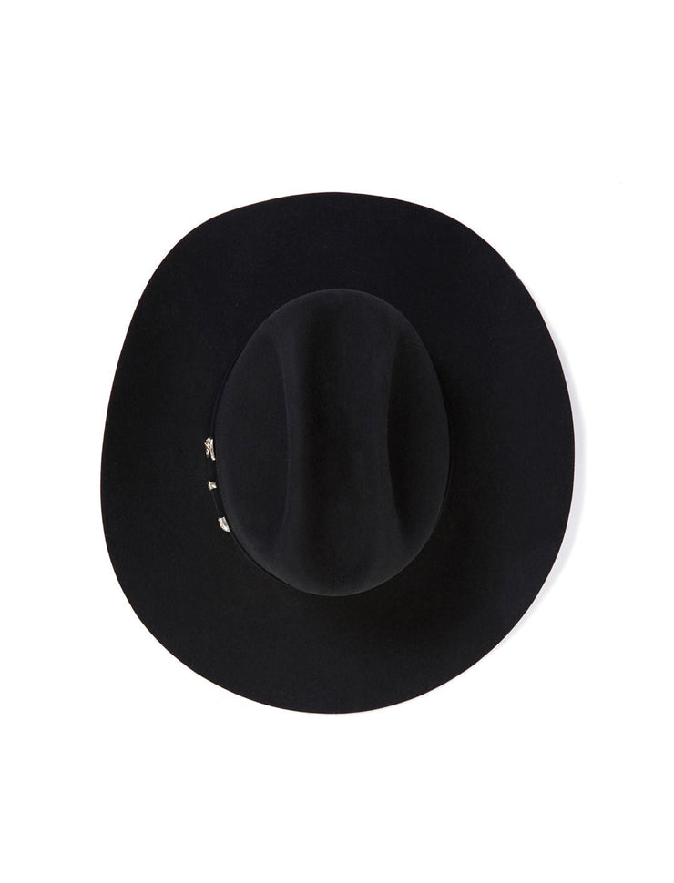 Stetson El Patron Premier 30x Black Cowboy Felt Hat (Diamante Negro)