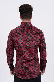 Platini Men's Satin Cotton/Spandex Long Sleeve Shirt (Plus Size) TKL8907
