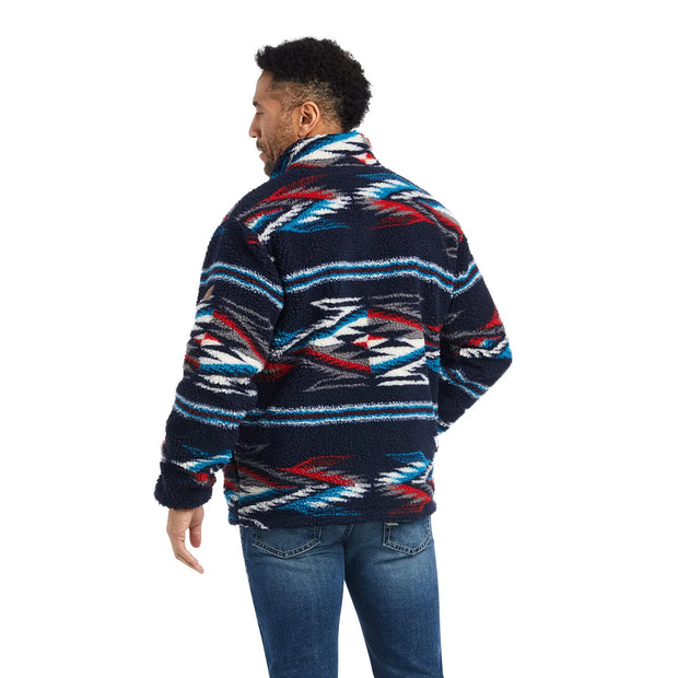 ARIAT MEN'S FLEECE CHIMAYO NEW MEXICO NAVY JACKET