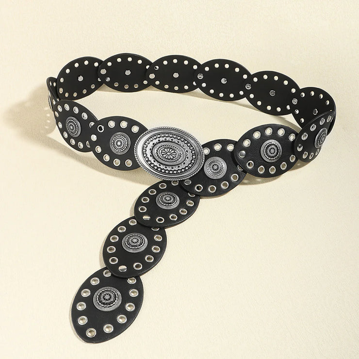 Women's Hollow Disc Boho Concho Belt
