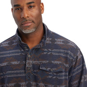 Ariat Men's Printed Overdyed Washed Sweater (Navy Blue)