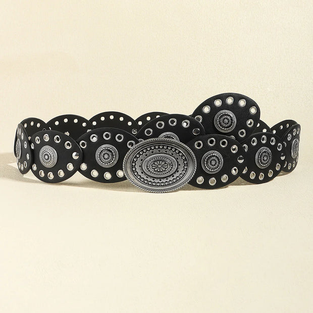 Women's Hollow Disc Boho Concho Belt