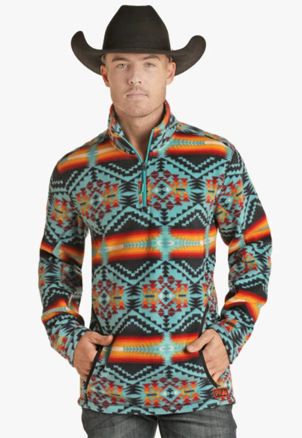 Panhandle Mens Aztec Fleece Pullover