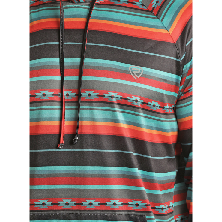 Rock & Roll® Men's Aztec Print Bright Turquoise Pullover