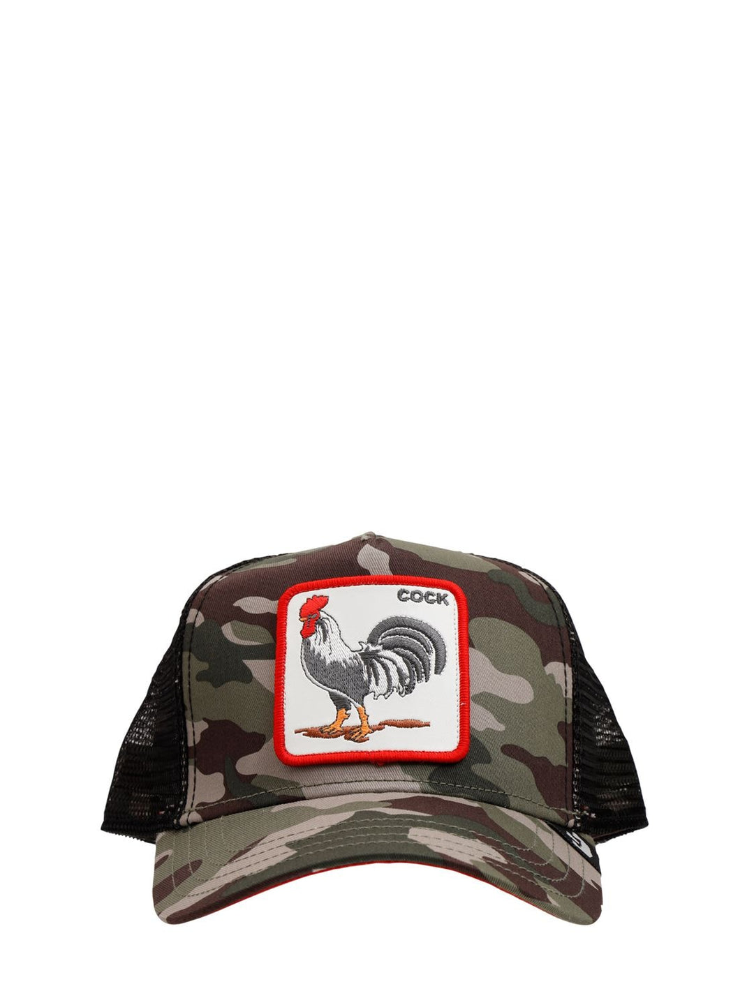 Goorin Bros Camo Trucker Hat with Red-Trim Rooster Patch Goorin Bros The Rooster Trucker Hat – DTLR main image 4