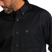 Ariat Solid Twill Black/Bronze Classic Long Sleeve Shirt