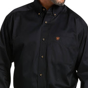 Ariat Solid Twill Black/Bronze Classic Long Sleeve Shirt