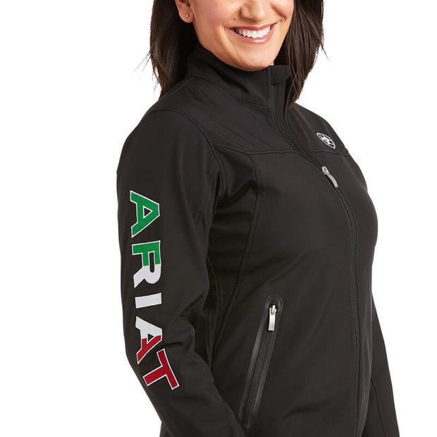 Ariat Classic Team Softshell MEXICO Jacket (BLACK)