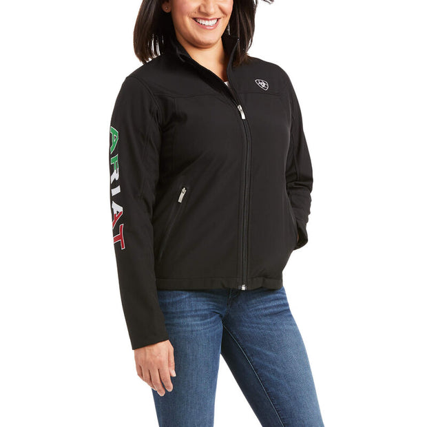 Ariat Classic Team Softshell MEXICO Jacket (BLACK)