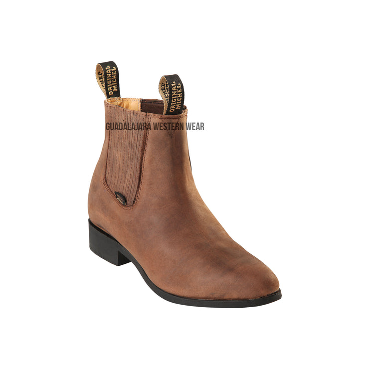 Original Michel Charro Brown Crazy Leather Boots