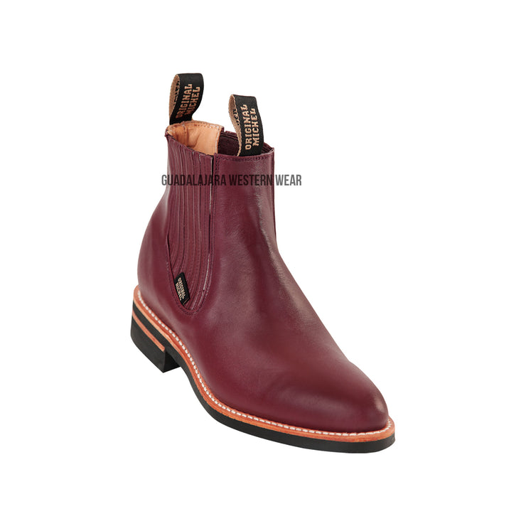 Original Michel Charro Burgundy Grasso Leather Boots