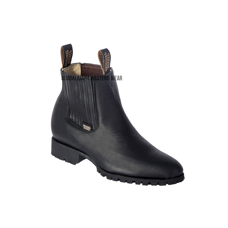 Original Michel Charro Black Grasso Industrial Sole Leather Boots