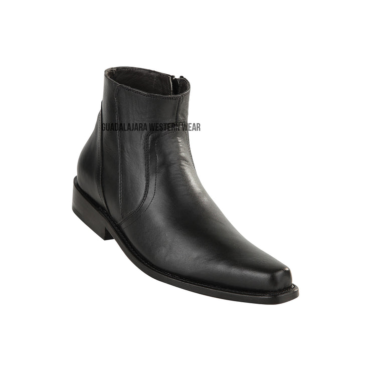 Original Michel Black Ankle Boot Leather Sole Boots