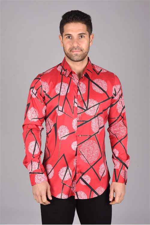 Platini Men's Long Sleeve Shirt - FPL7093 (Plus Size)