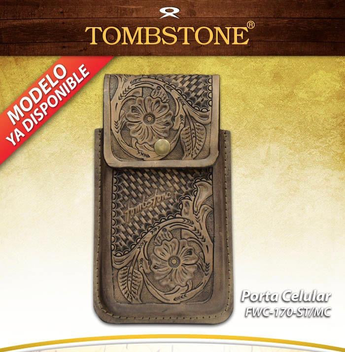 Tombstone Leather Tooled Floral Cell Phone Case