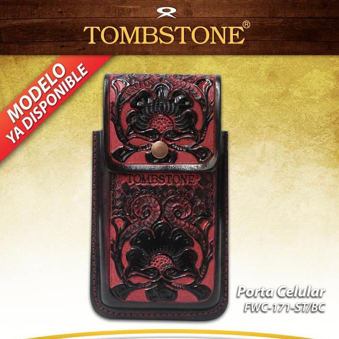 Tombstone Leather Tooled Floral Cell Phone Case