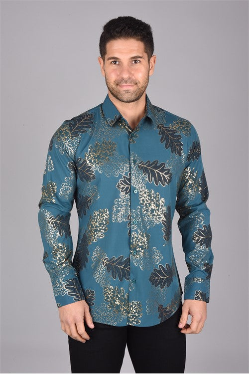Platini Men's Long Sleeve Shirt - FPL7085 (Plus Size)