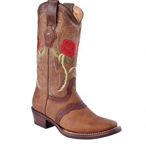 Tombstone Arena Queen Tall Red Rose Cowgirl Boot