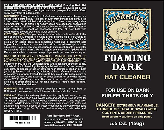 Bickmore Foaming Dark Hat Cleaner