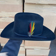 Stetson 6x Spartan Black Cowboy Felt Hat Sinaloa (Copa Chica Falda/Brim 3.5")