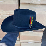 Stetson 6x Spartan Black Cowboy Felt Hat Sinaloa (Copa Chica Falda/Brim 3.5")