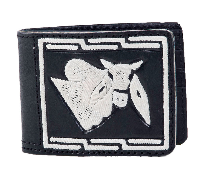 White Diamond Piteada Leather Wallet - Negro