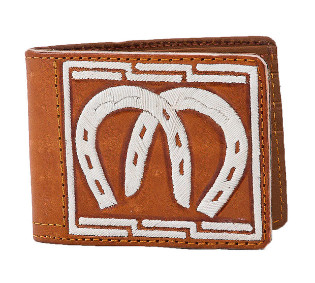 White Diamond Piteada Leather Wallet - Cafe