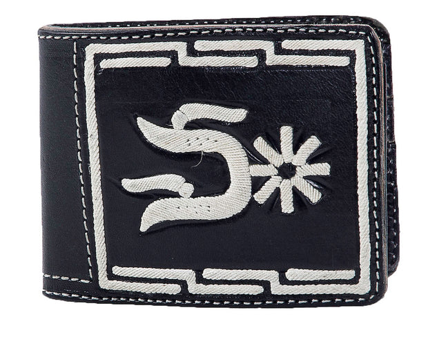 White Diamond Piteada Leather Wallet - Negro