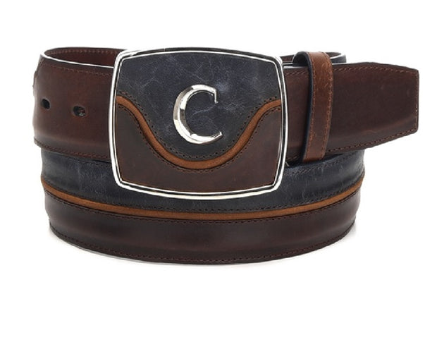 Cuadra Desert Navy Blue Modern Leather Belt