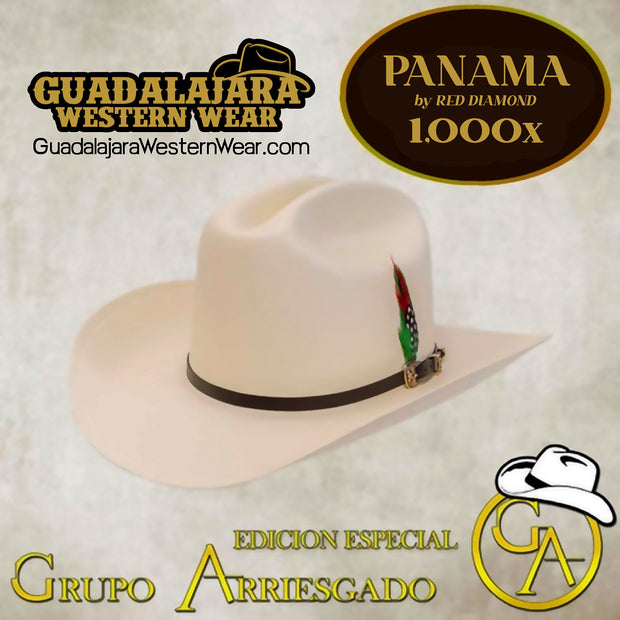 1,000x Panama (Grupo Arriesgado) Copa Chica falda/brim 3.5" (Panter Belico)