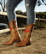 Quincy Wide Square Toe Western Cowgirl Boots - Q322R6251