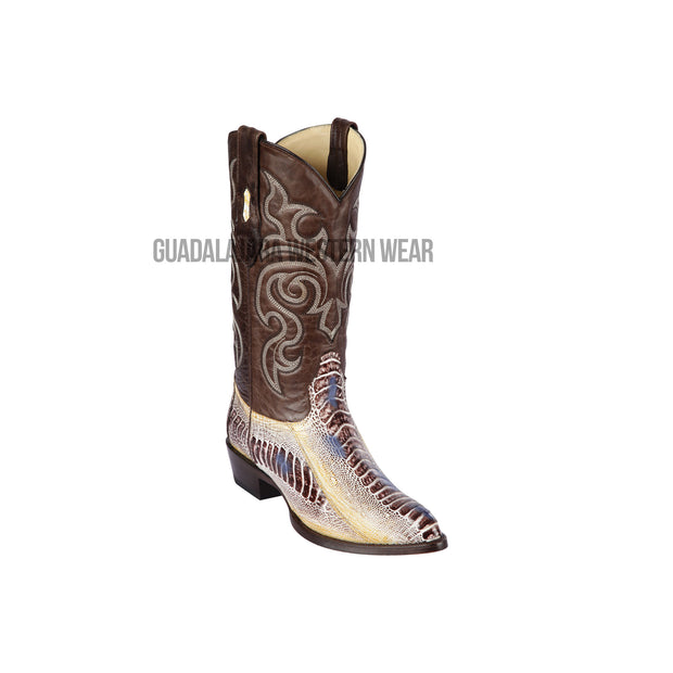 Los Altos Natural Ostrich Leg J Toe Cowboy Boots