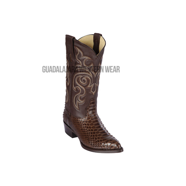 Los Altos Brown Python J Toe Cowboy Boots