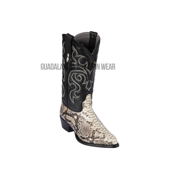 Los Altos Natural Python J Toe Cowboy Boots